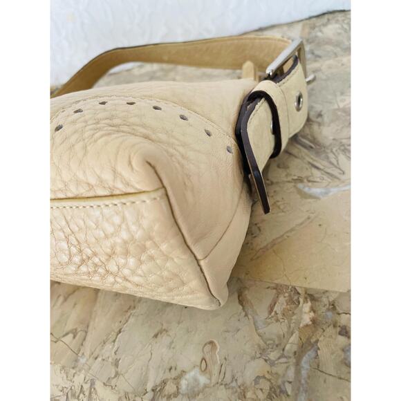 Coach Vintage Hamilton sand Small/mini baguette pebble Leather bag Y2K 5052 - Picture 8 of 10